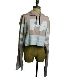 Ivy Park Size L Large Cropped Sporty Long Sleeve Hoodie Top